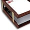 Dacasso Mocha Leather Double Letter Trays AG-3020 - alternate 2